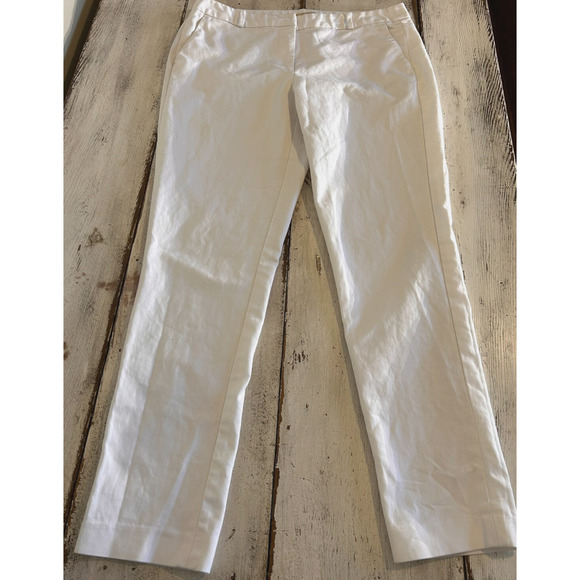 Michael Kors Women's White Straight Trousers Size 10 L28 Excellent Condition - Picture 8 of 13